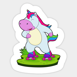 Unicorn Inline skating Roller skates Sticker